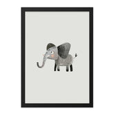 Cute Elephant Wall Art, Nursery Decor, Kids Room Art, Baby Animal Art, Playroom Decor, Elephant Print - Tawshia
